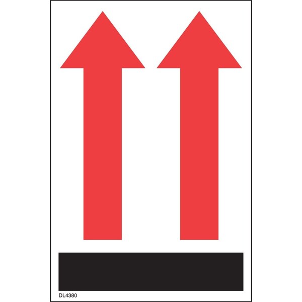 Decker Tape Products Label, DL4380, ARROWS UP, 3" X 4" DL4380 - main